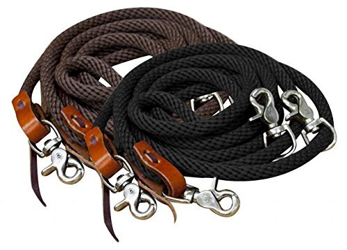 Showman 11' Round Braided Nylon Draw Reins