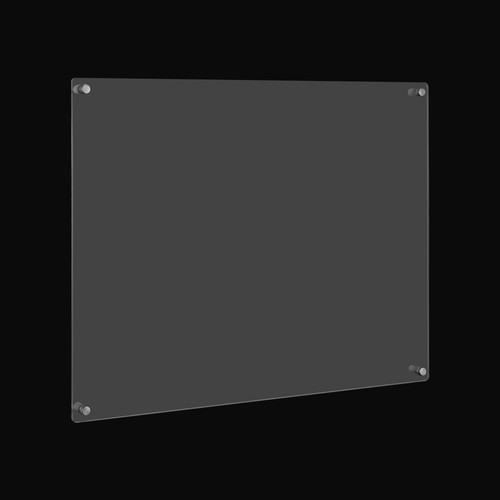 16" x 20" Clear Acrylic Picture Frame Wall Mount Floating Frameless Double Panel