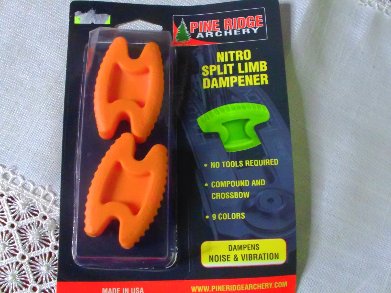 Pine Ridge Archery Nitro Split Limb Dampeners 2 Pack ORANGE 2727-OR