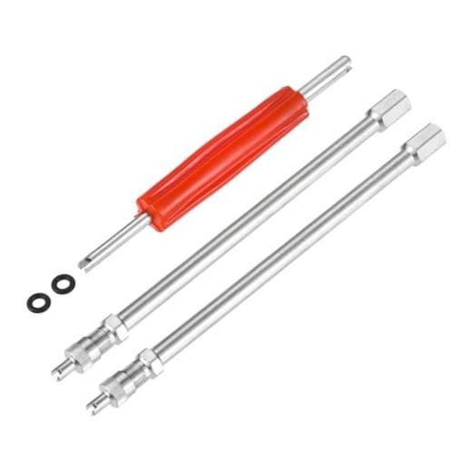 6" Straight Dual Wheel Valve Stem Extensions, Air Tyre Stem Extender | 2Pack