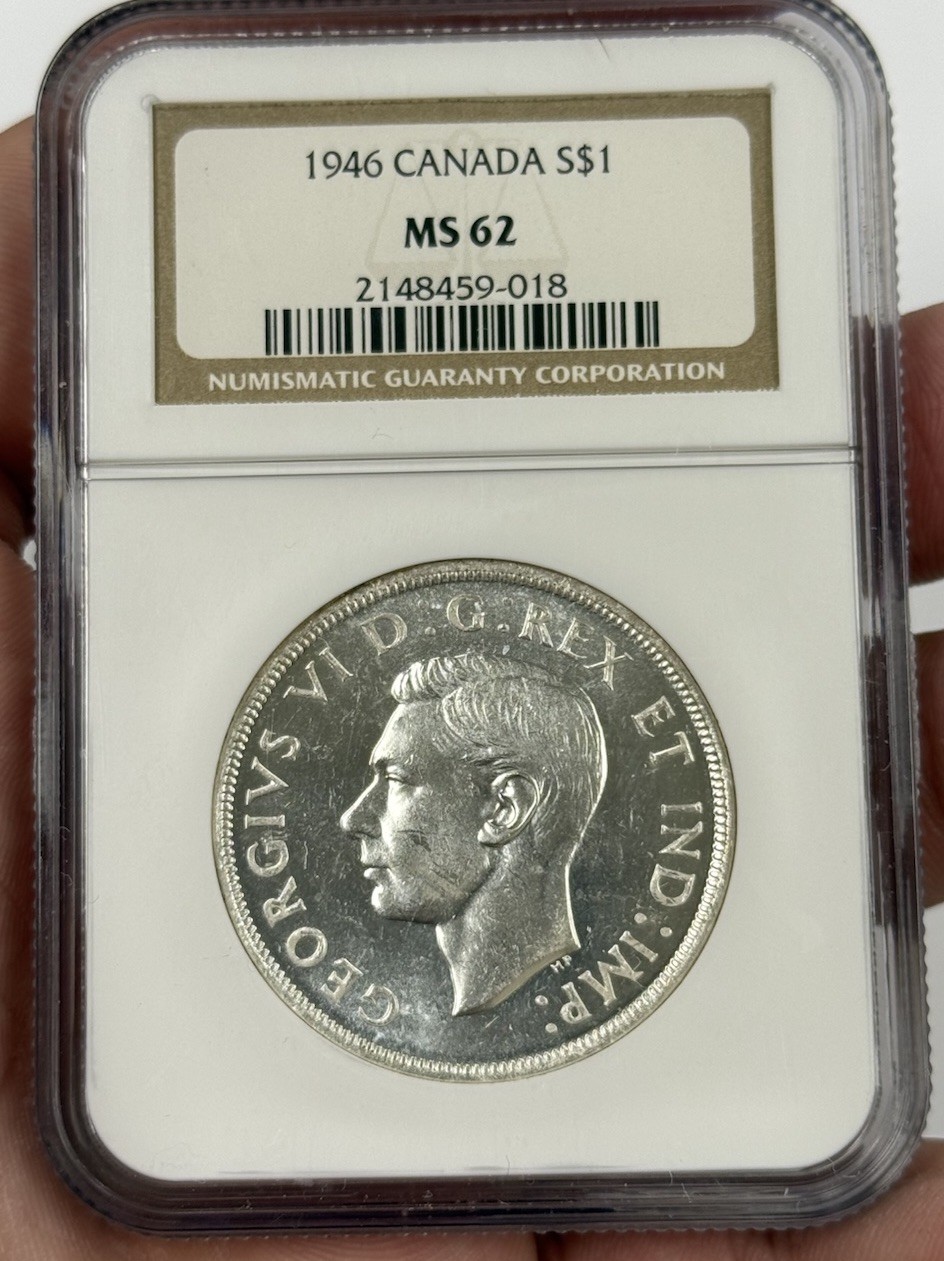 1946 $1 NGC MS62 Canada Silver Dollar #3080