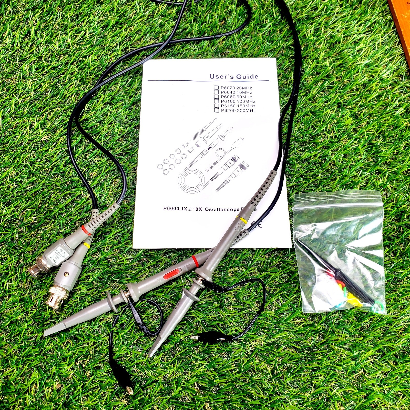 P6000 1X 10X Oscilloscope Probe 100Mhz with instructions (Used/Working)