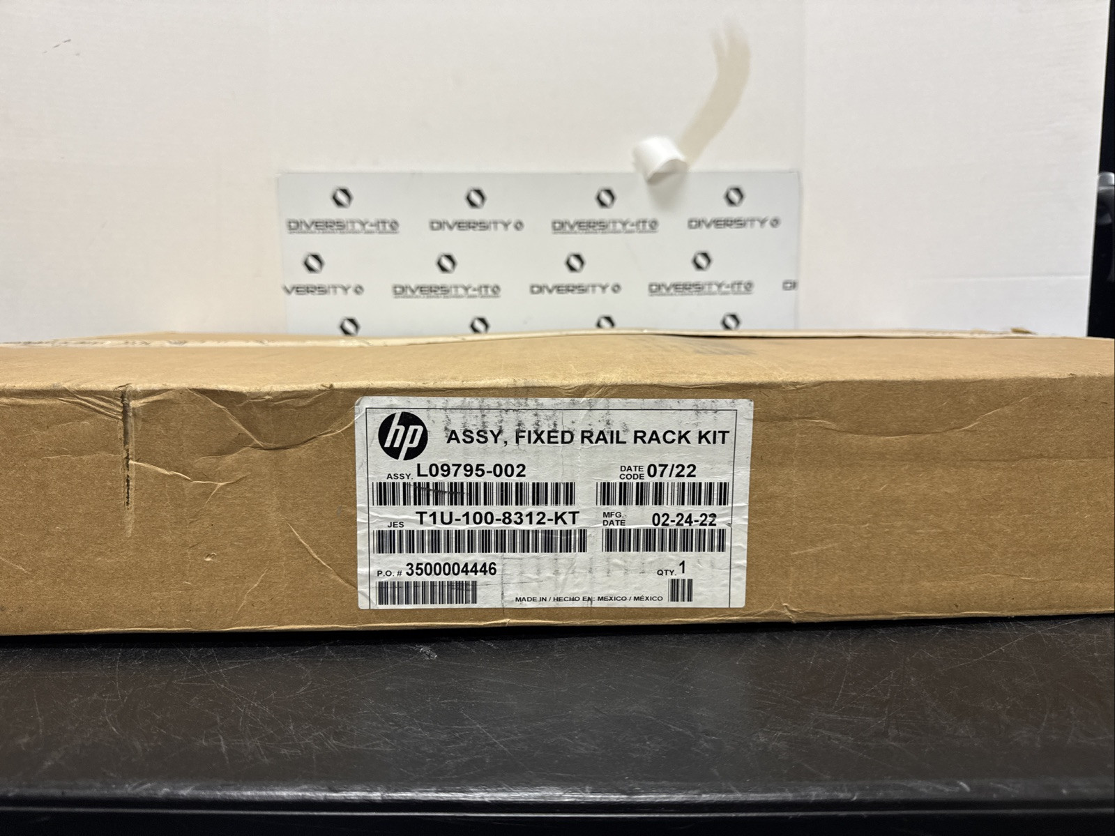 HP Z2 Mini/Z2 Tower Z4 Z6 Depth Adjustable Fixed Rail Rack Kit HP P/N: 2HW42AT