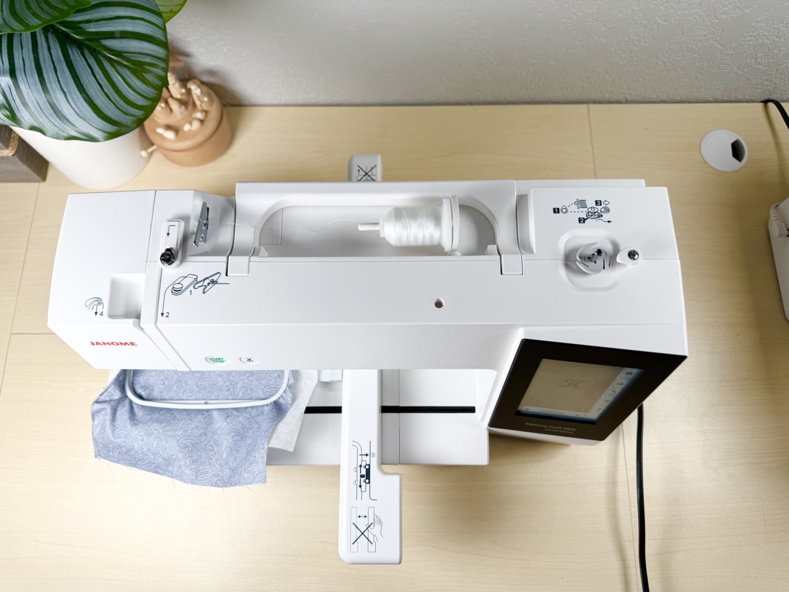 Janome Memory Craft 500E LE Embroidery Machine + Transferable 3-Yr Asurion Plan
