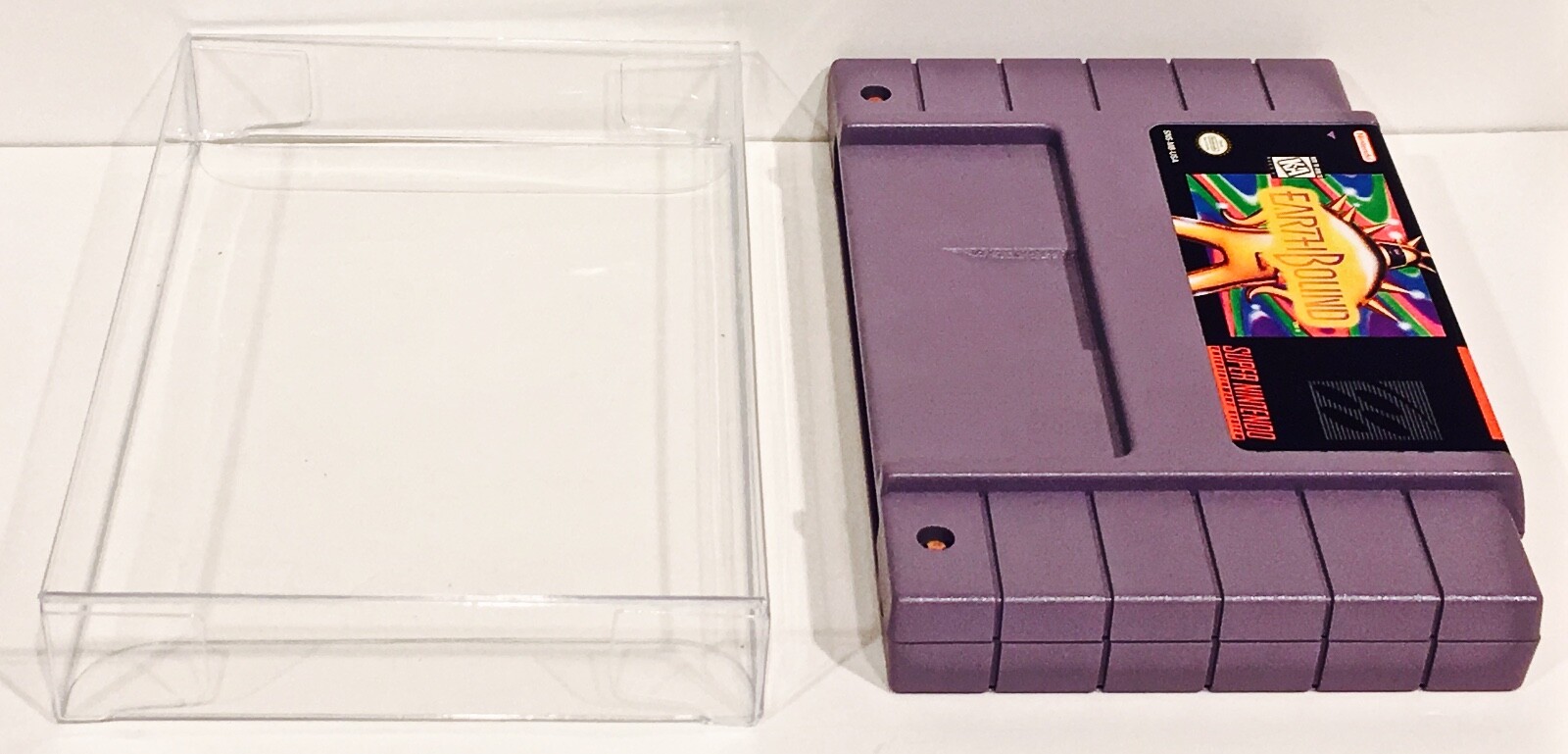 100X SNES CARTRIDGE PROTECTORS Custom Clear Cases Fit Super Nintendo Video Games