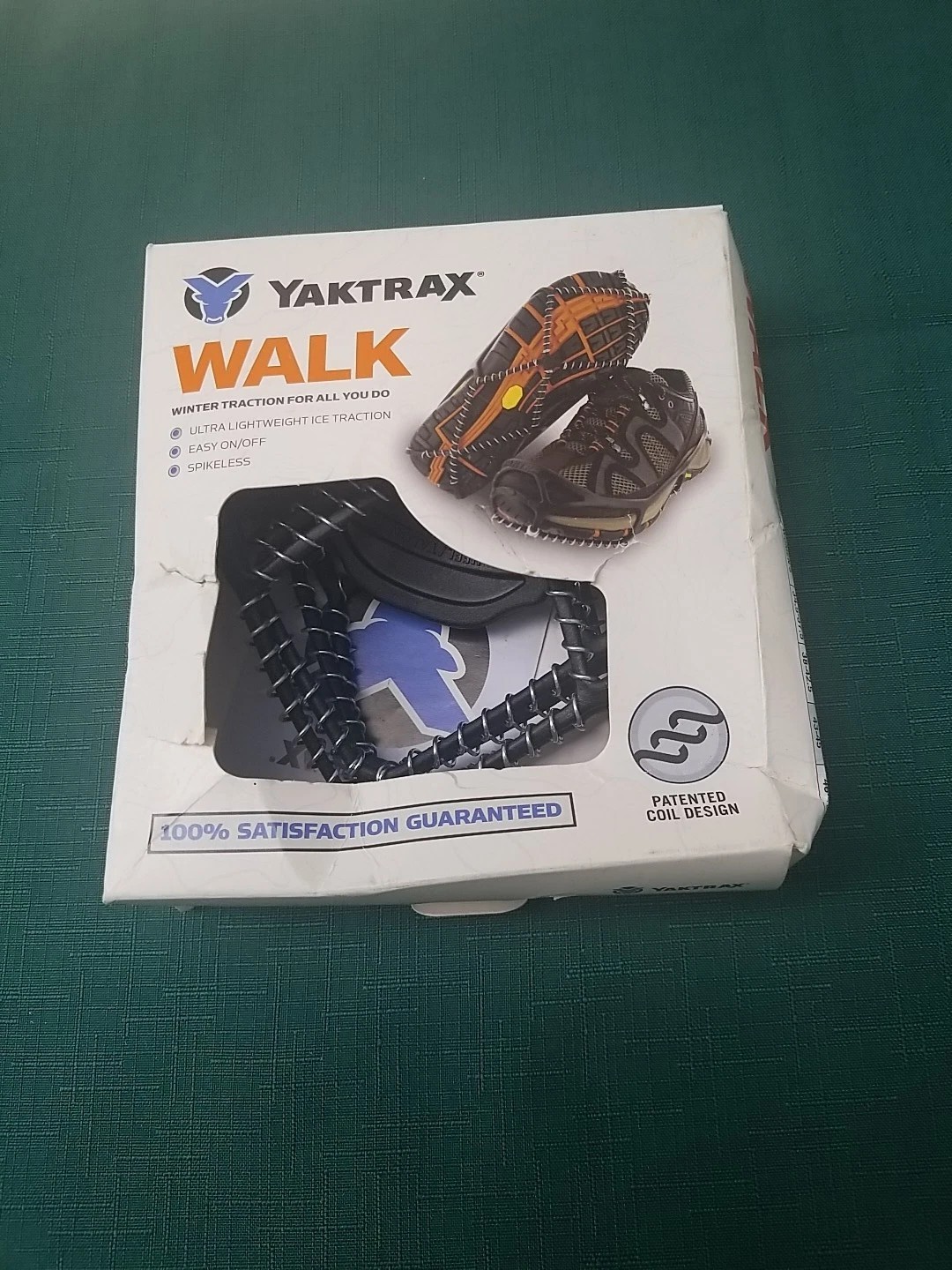 Yaktrax Winter Traction Walk Medium, Black,  New In Box