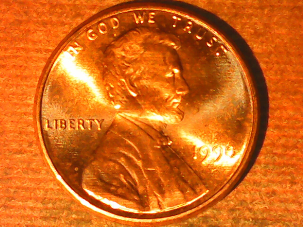 1990 Penny Die Crack Reverse