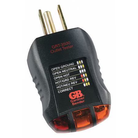 Gardner Bender Grt-3500 Outlet Tester/Circuit Analyzer, 120V Ac