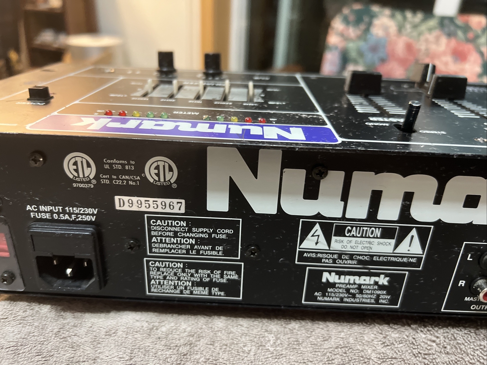 Numark DM1090X Preamp Mixer