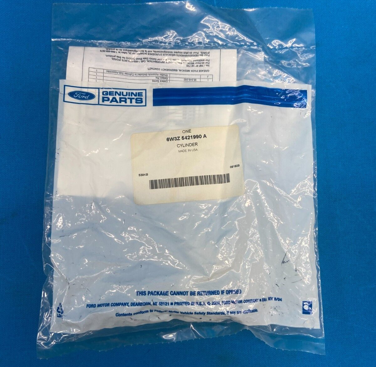 Genuine OEM Ford 6W3Z-5421990-A Replacement Lock Cylinder