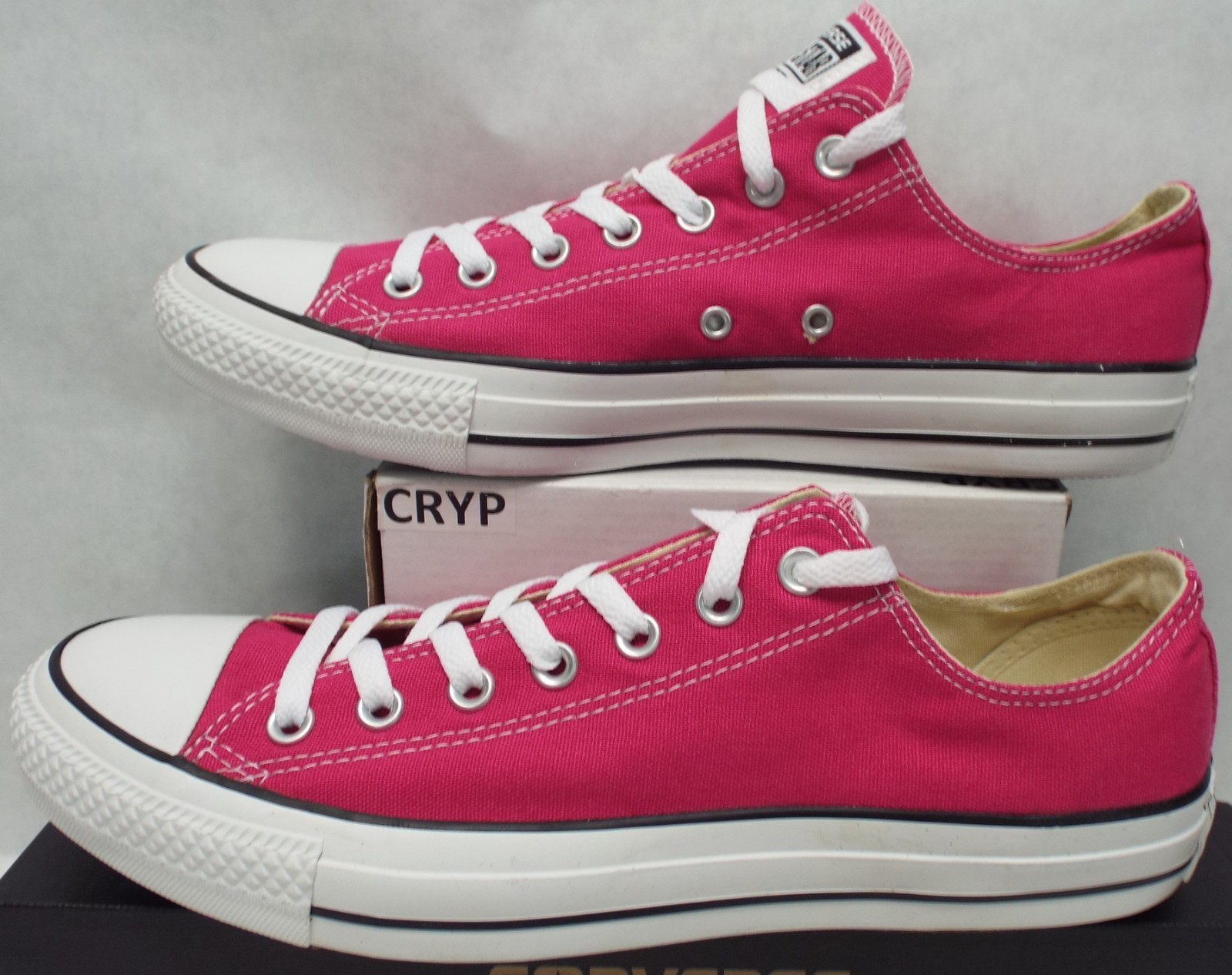 New Mens 9 Converse Chuck Taylor CT OX Cosmos Pink Canvas Shoes $55 144806F