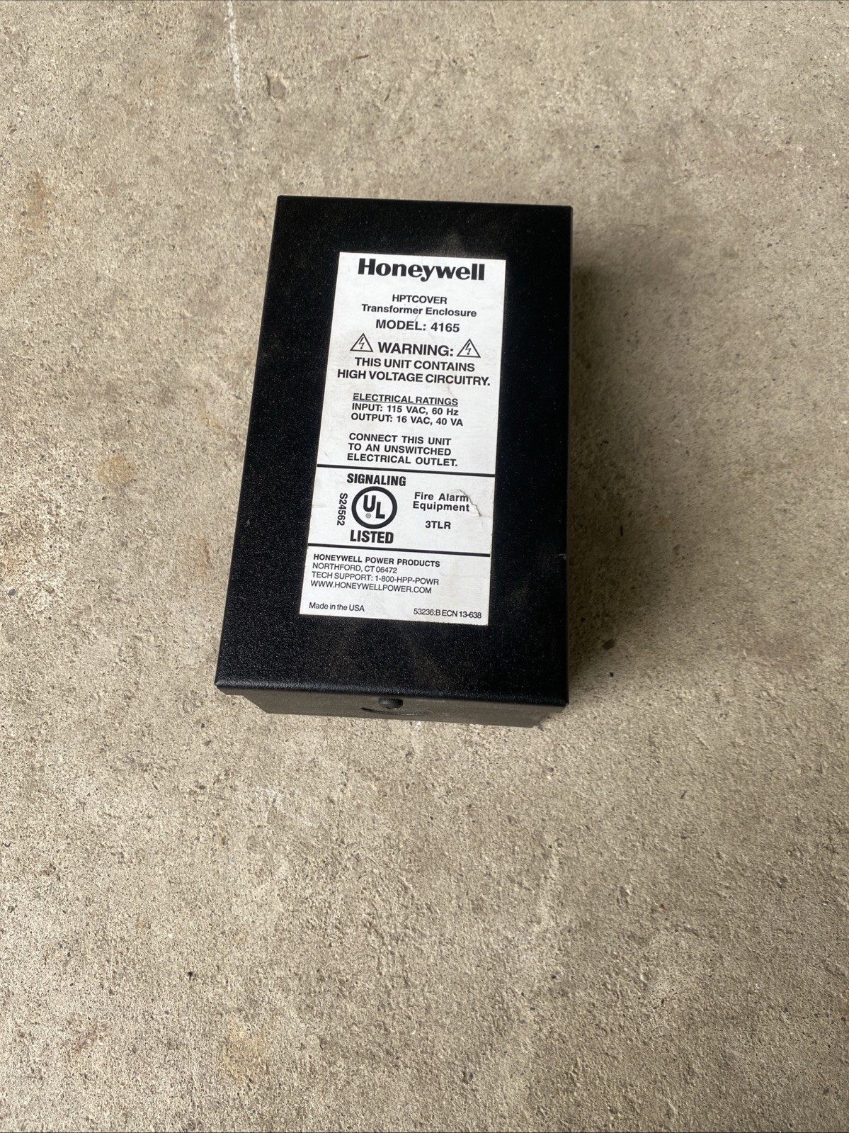 New Honeywell HPTCOVER 4165  XFMR Enclosure