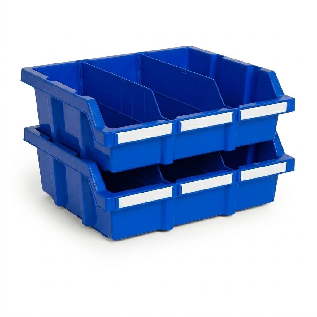 Blue Bin Rack Dividers for Commercial Bin Rack (6-Pack)