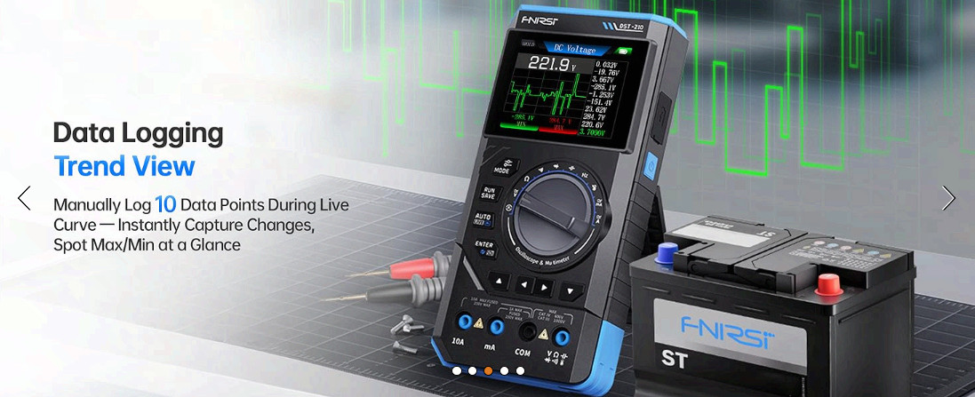 DST-210 3in1 Oscilloscope Multimeter 10MHz 48MS/s 19999 Counts AC/DC Tester