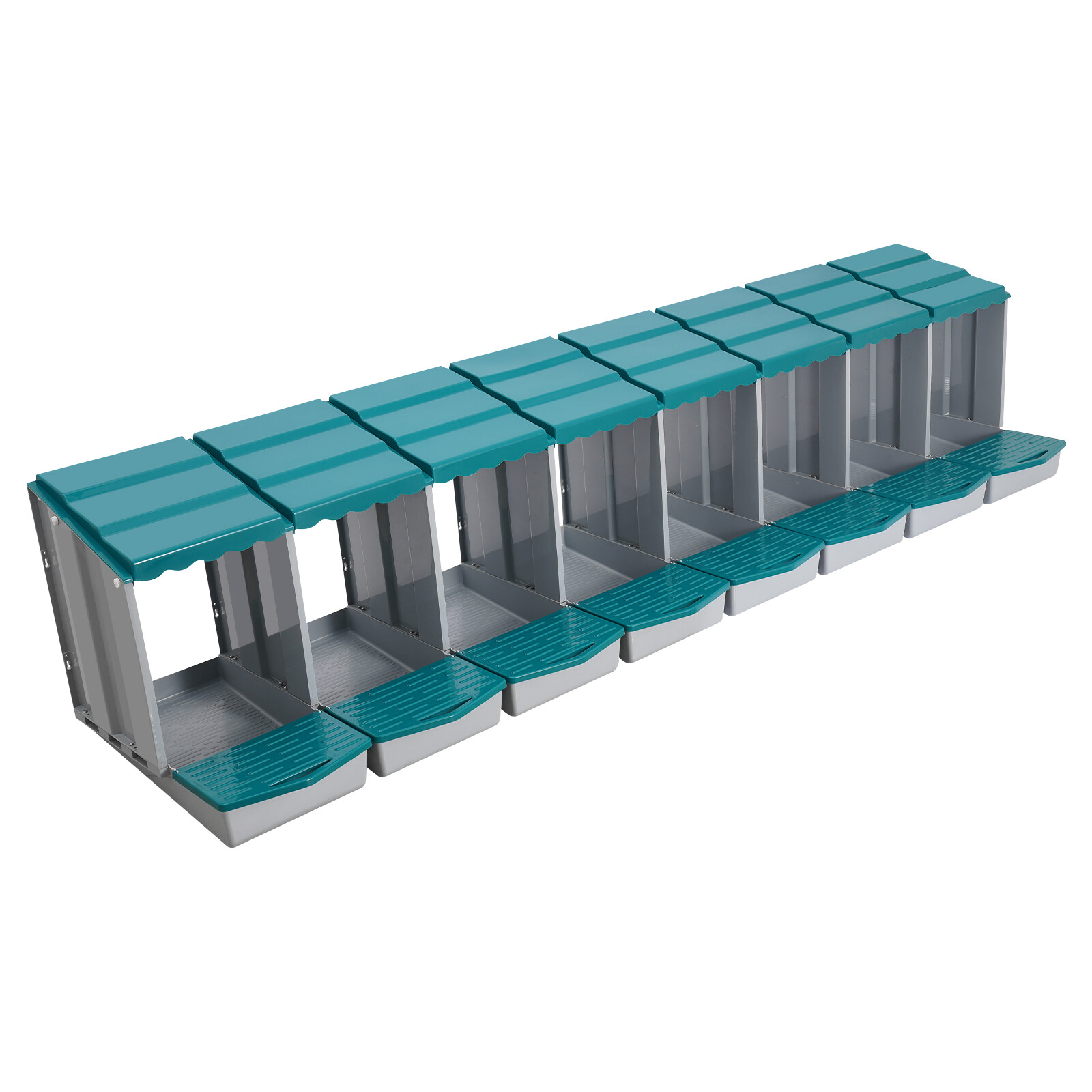 8-grid Green Chicken Nesting Box Chicken Eggs Laying Box with Egg Storage PP