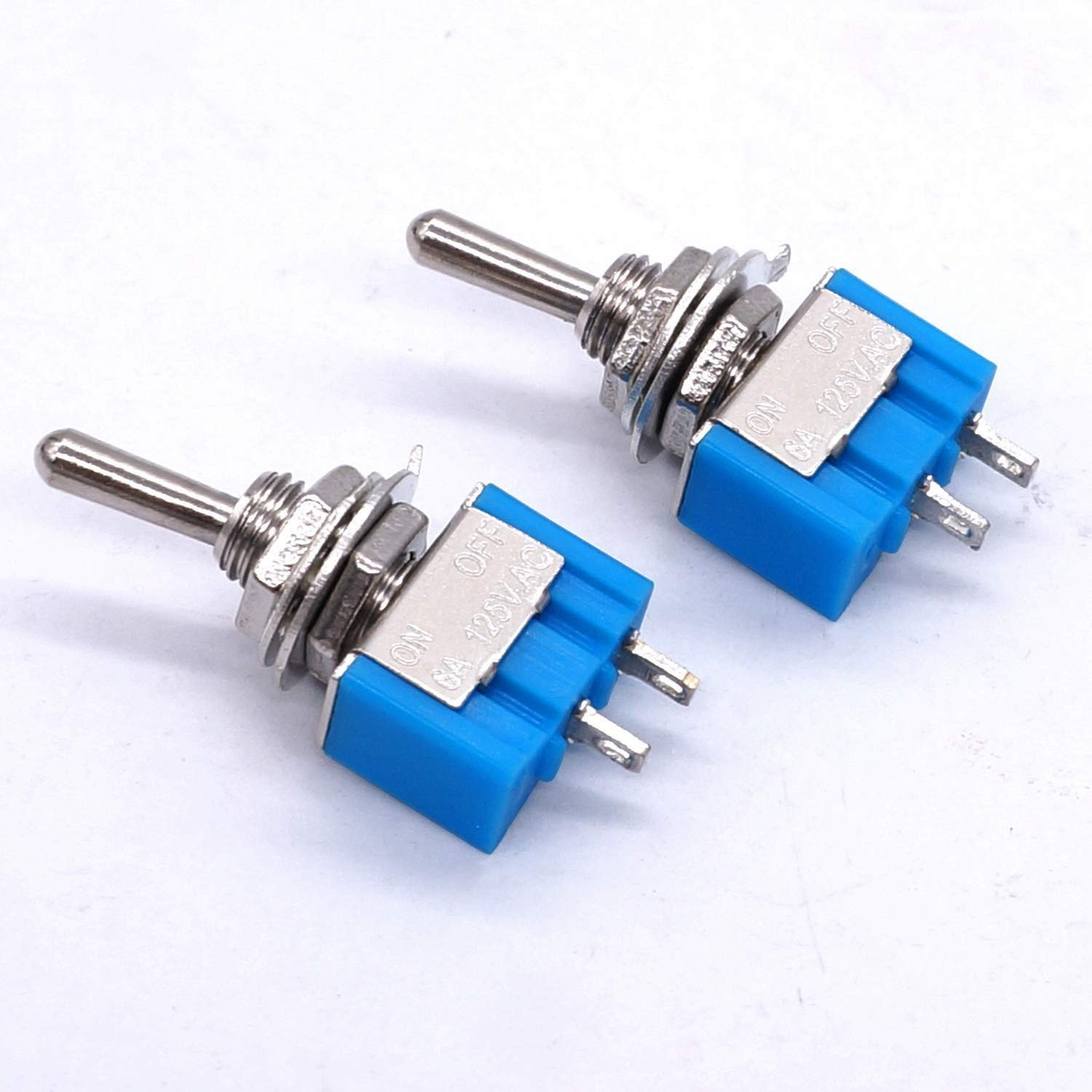 10PCS SPST Mini Toggle Switch 2 Pin 2 Position ON/Off Miniature Toggle Switch...