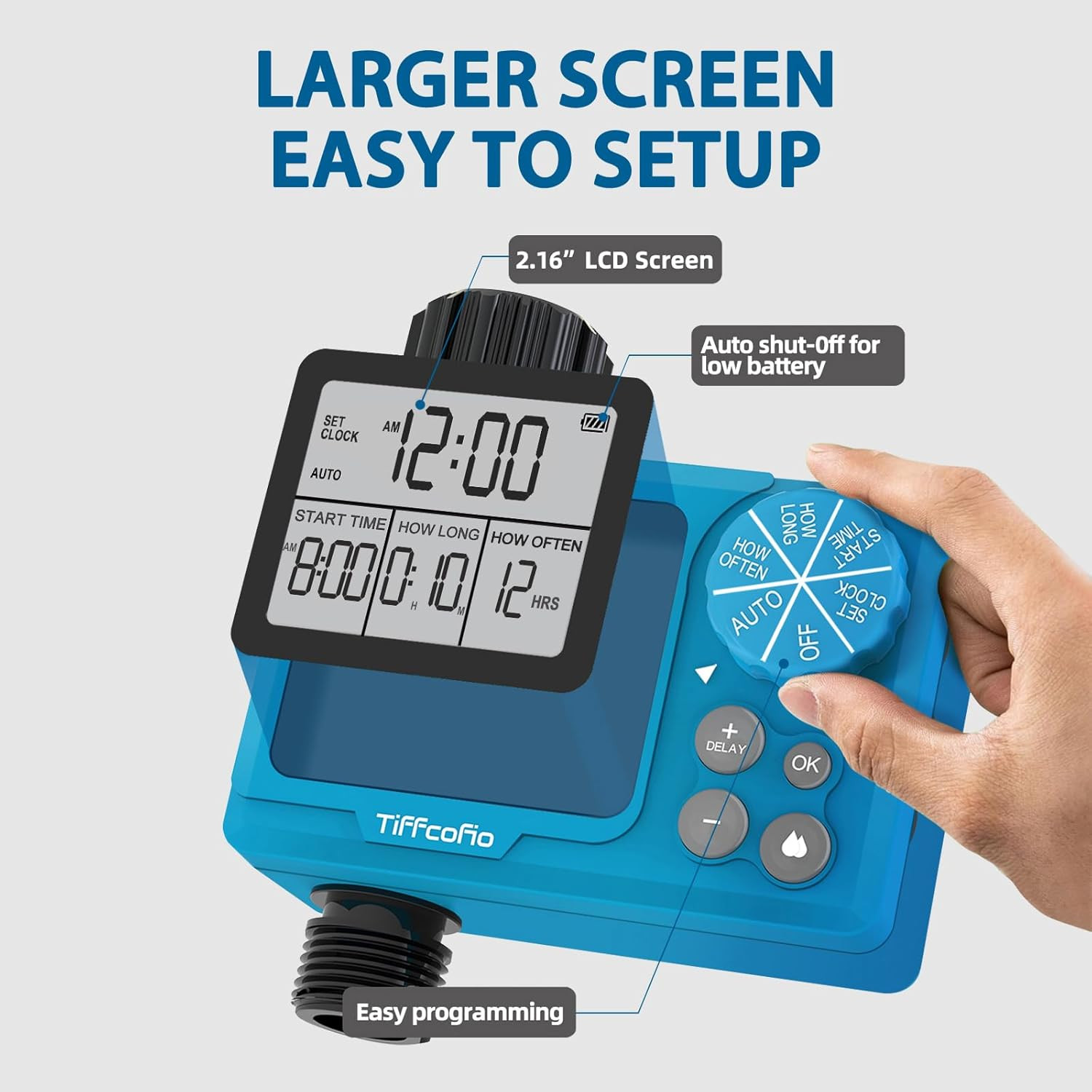 Sprinkler Timer Outdoor, Digital Programmable for Garden Hose, Irrigrtion Timer