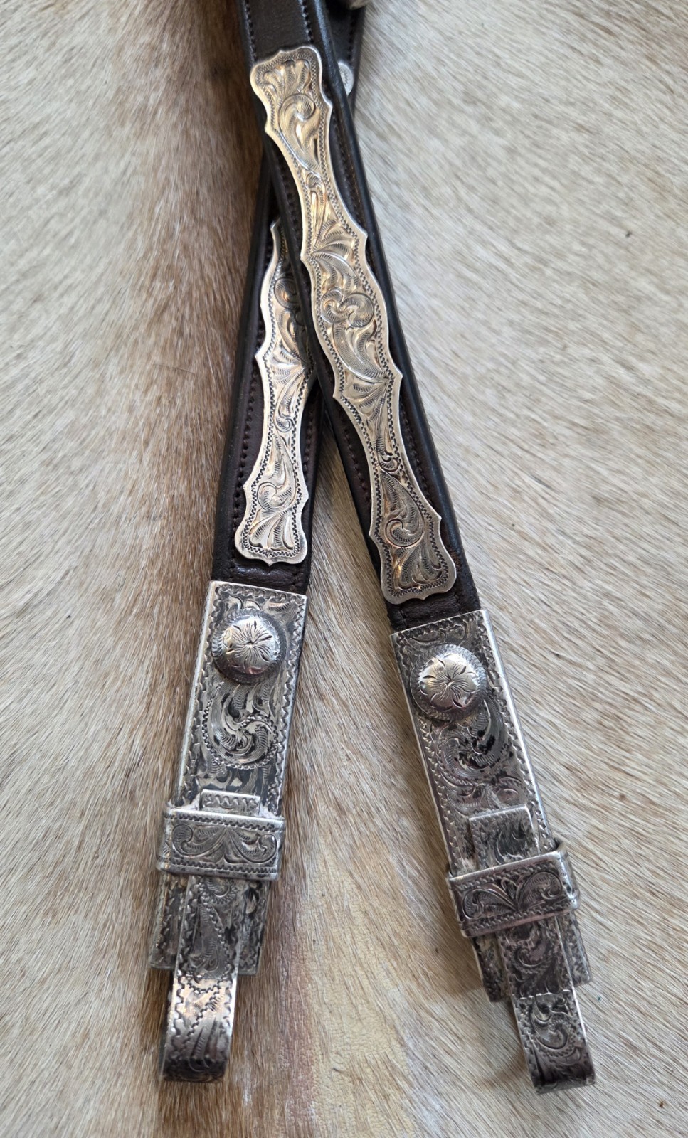"MSI" VTG STERLING SILVER STATEMENT SHOW HEADSTALL EAR BIT CLIP BRIDLE