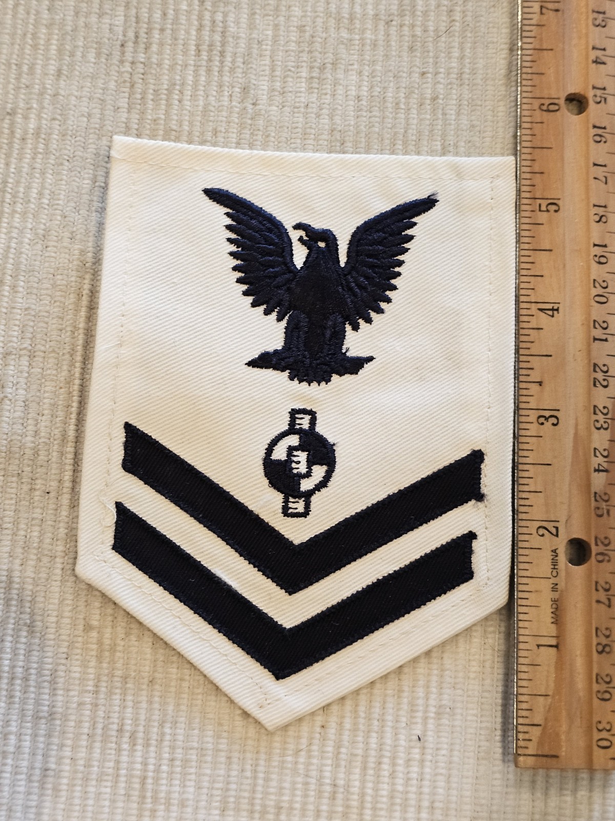 WWII USN Navy Engineering Aide 2nd Class Chevron Rate Patch L@@K!!!