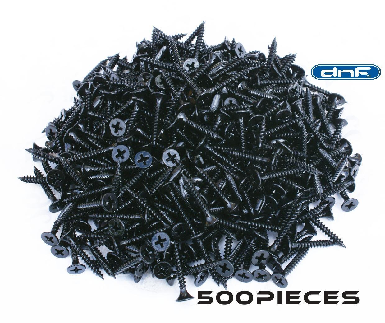 500 PACK PHILLIPS BUGLE TWINFAST TYPE SCREWS HARDENED BLACK PHOSPHATE #6x1-1/2"