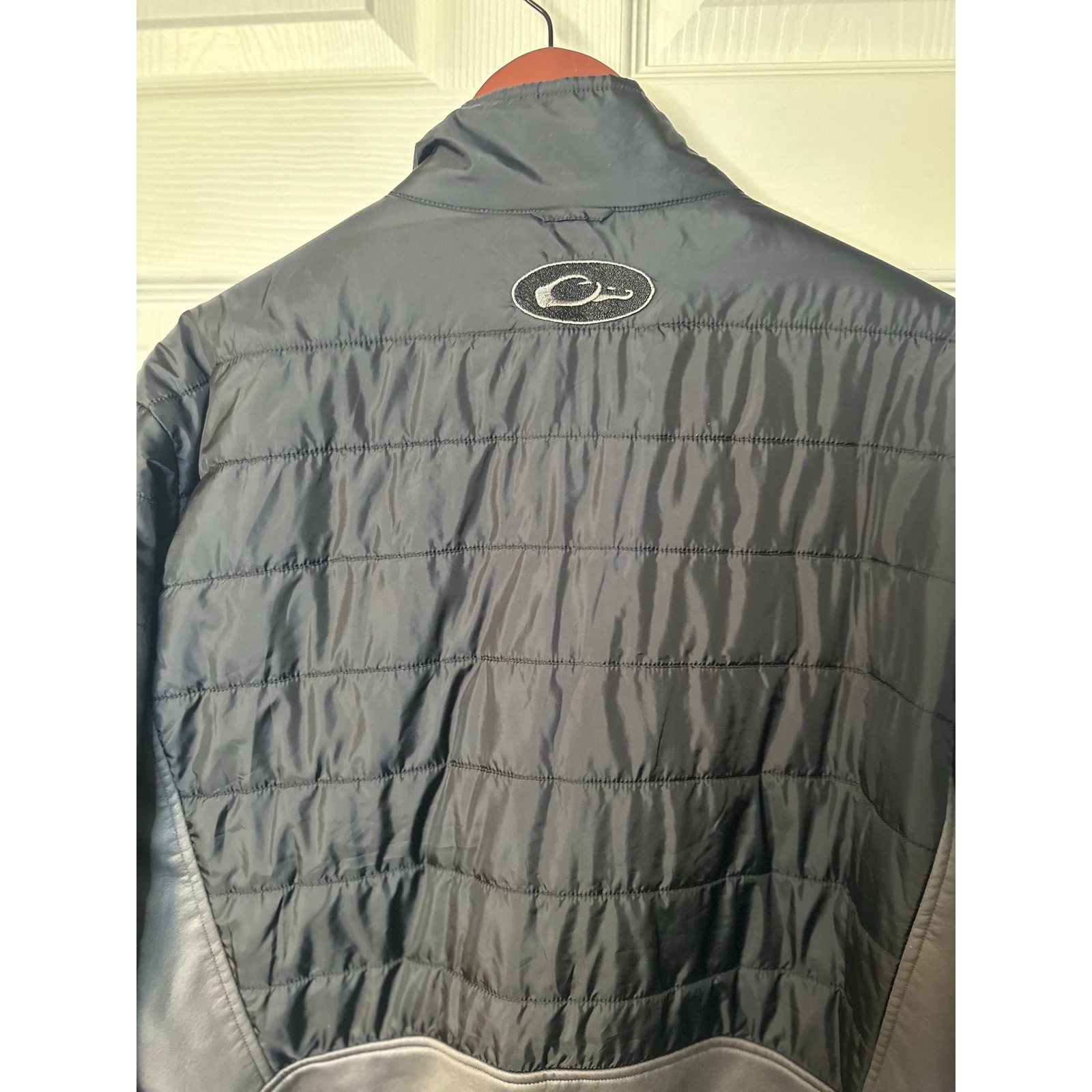 Drake Waterfowl Jacket -Two-Tone Double-Down Full Zip Black/Charcoal Small