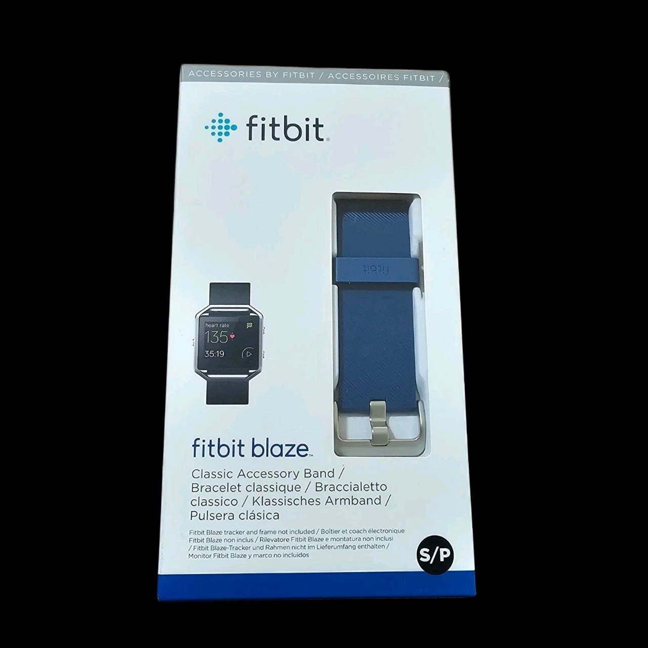Genuine Fitbit Blaze Classic Accessory Band Blue Small Petite Replacement NIB