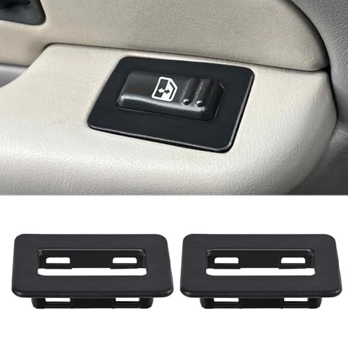 2PCS Rear Power Window Switch for Silverado for Escalade 2000-2002（2PCS Black)