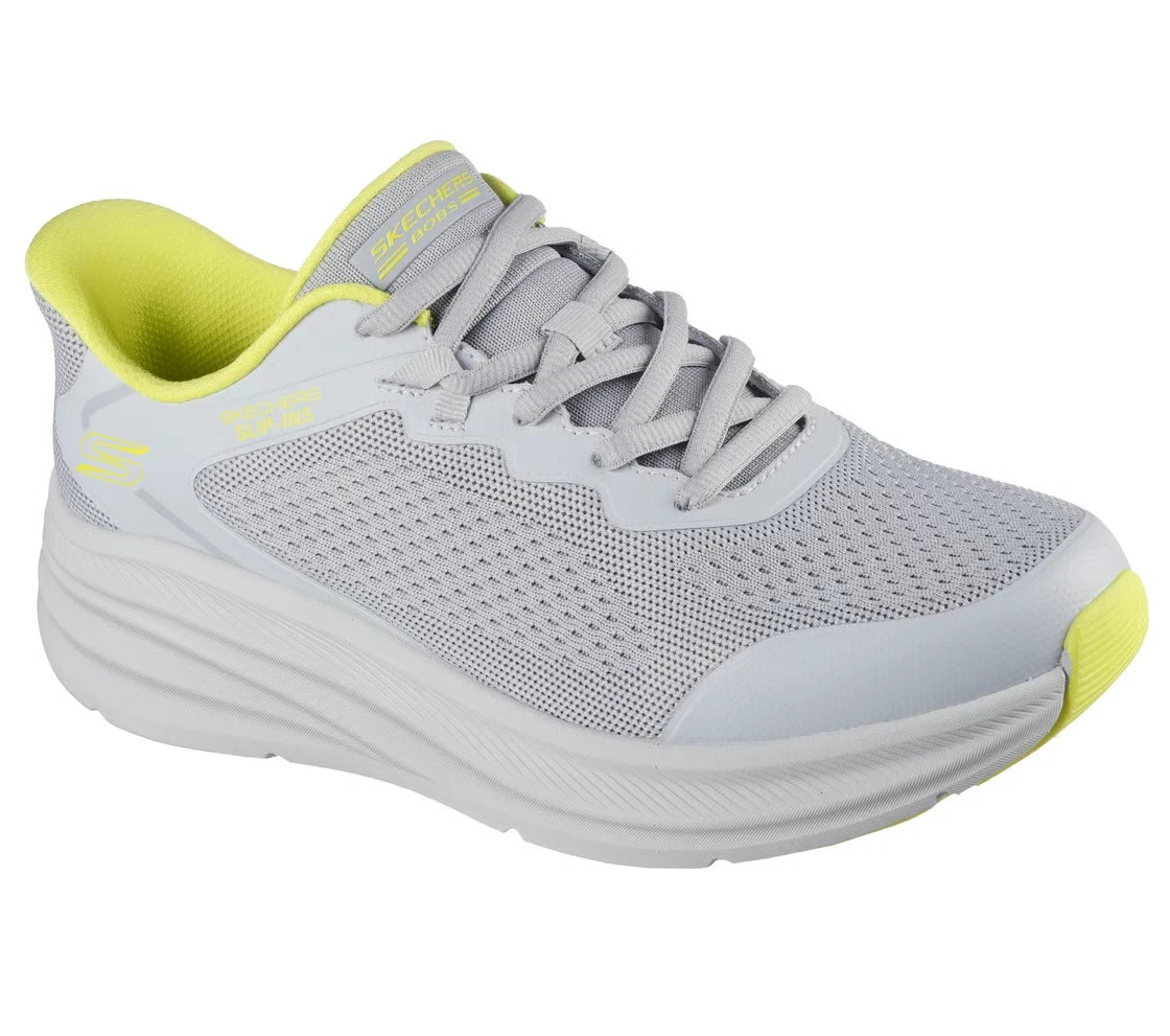 Man Skechers Slip-ins Bobs Skillz Sneaker Shoe 118431 Color Light Grey Brand New