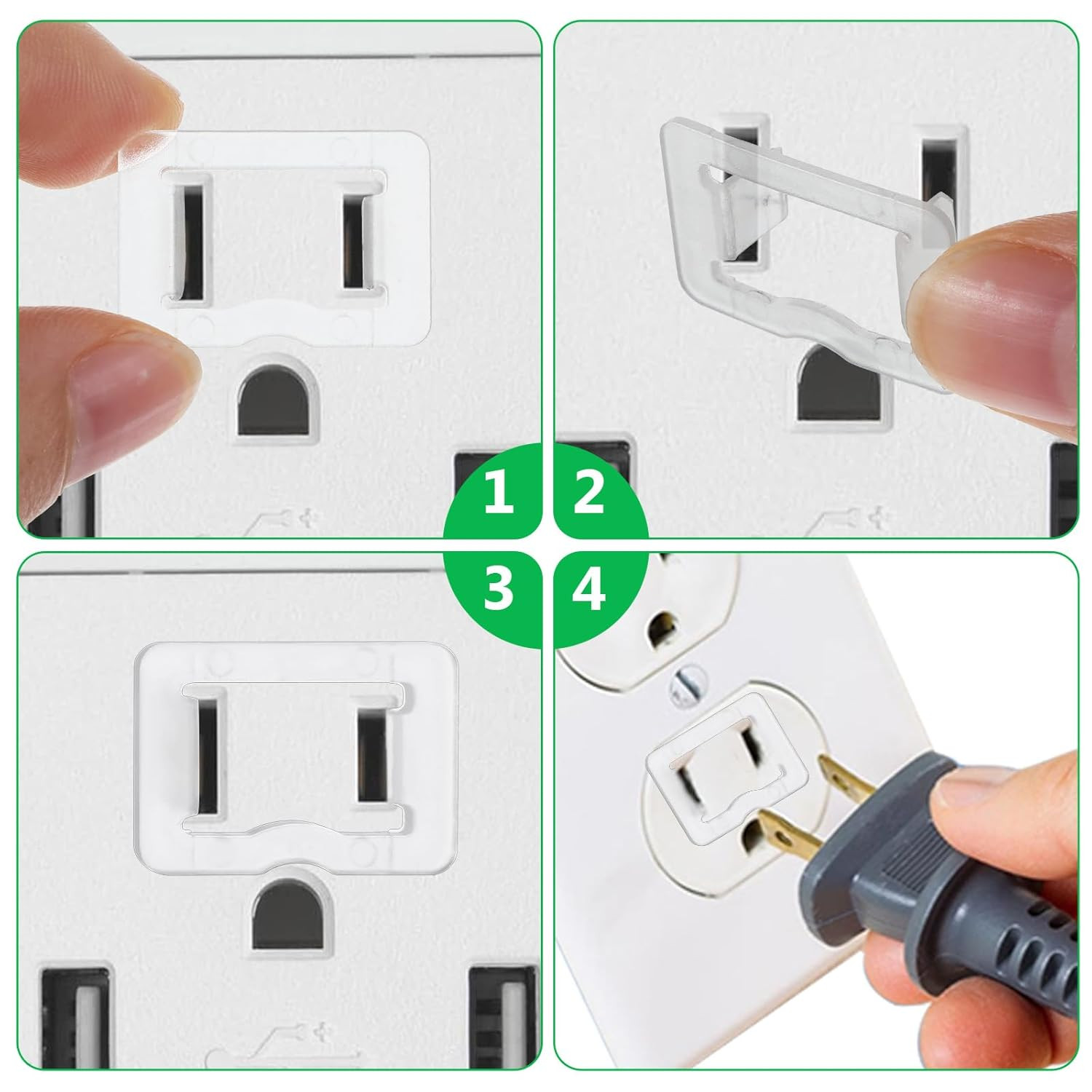 15 Pack Snug Outlet Plug Fixers Prevent Loose Wall Sockets Falling Out Secure Fi
