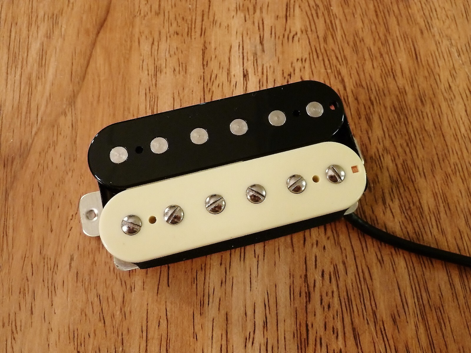 BRIDGE HUMBUCKER PICKUP ZEBRA ALNICO 2 NICKEL SILVER BASEPLATE FOUR WIRES