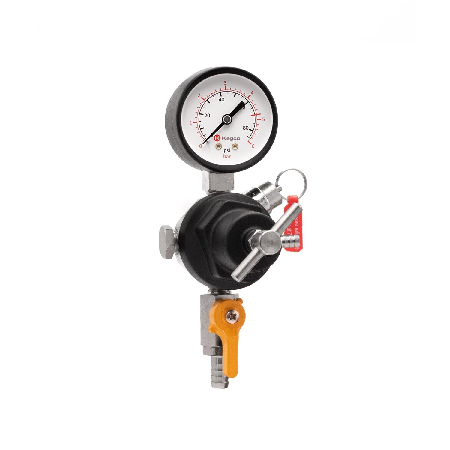 Secondary Regulator, Single Gauge, Black