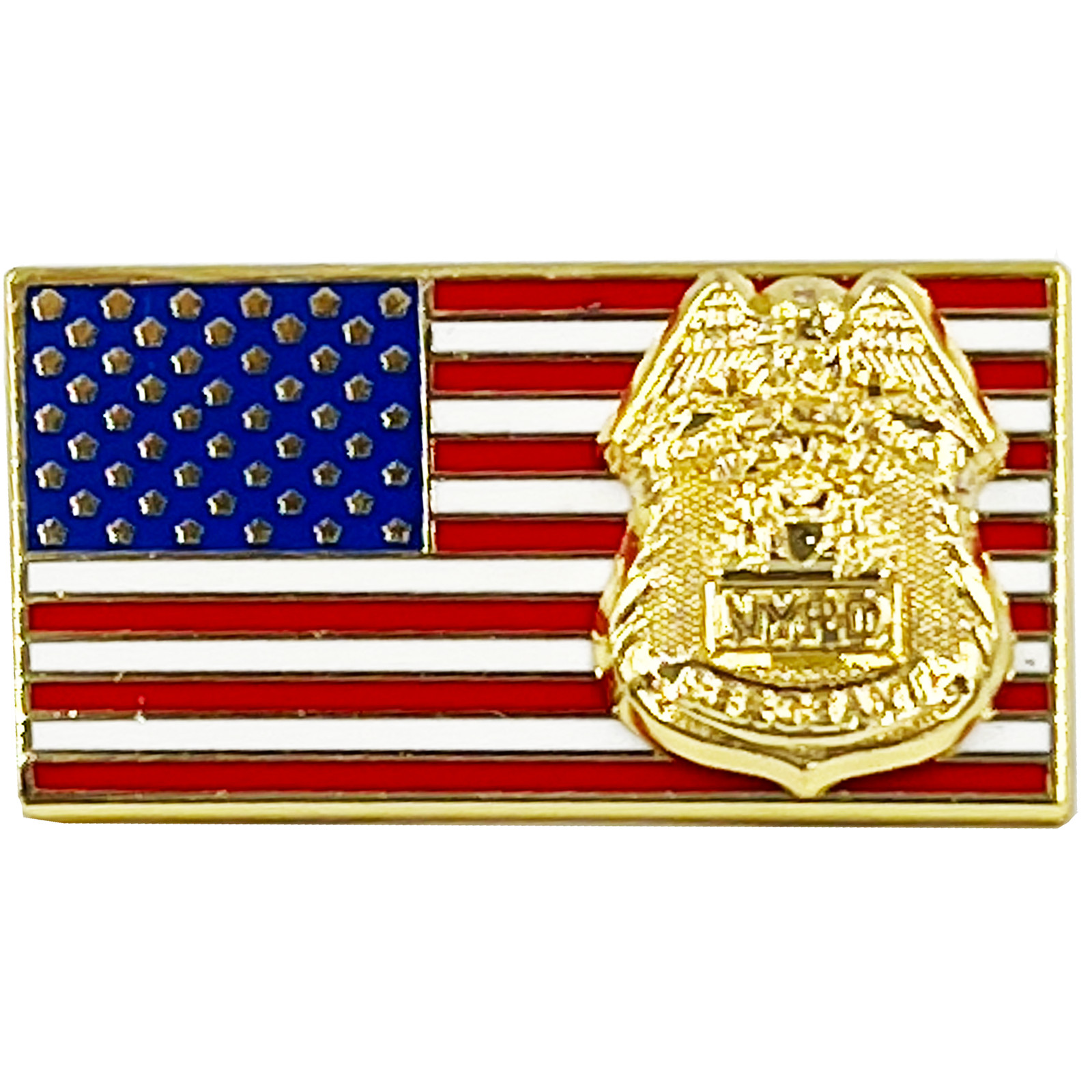 BFP-004 New York Police Department Sergeant American Flag Pin USA NYPD SGT