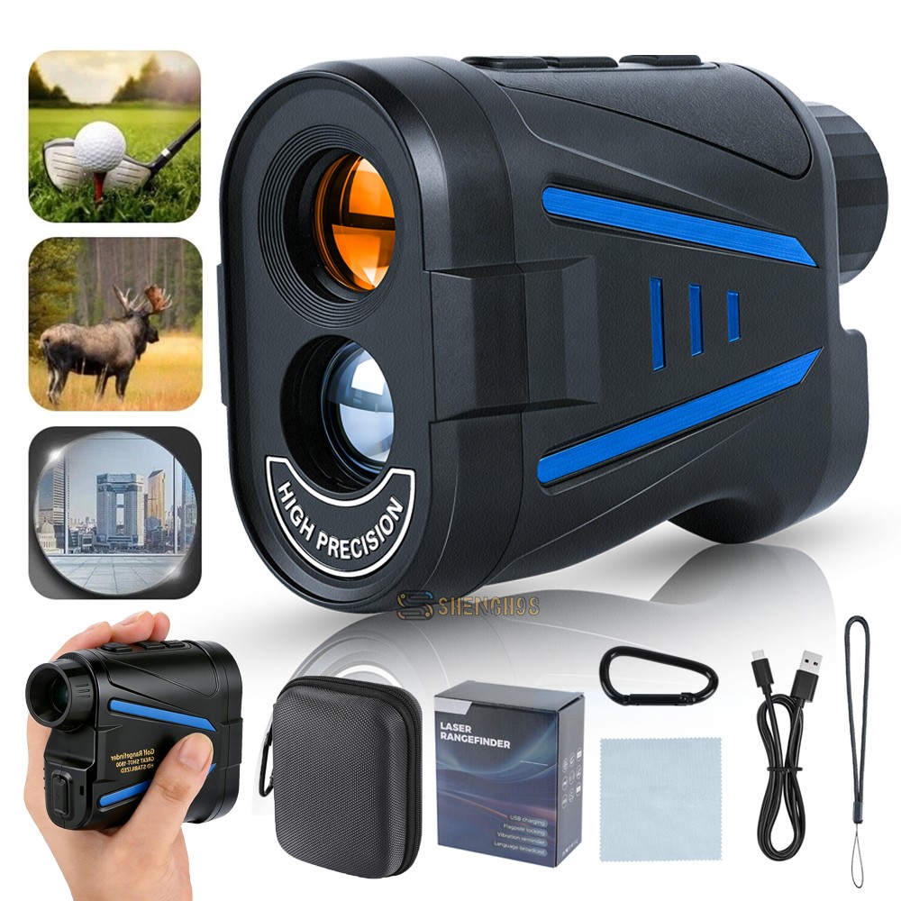 Golf Hunting Laser Rangefinder with Rechargeable Battery 2187 Yards LCD Display