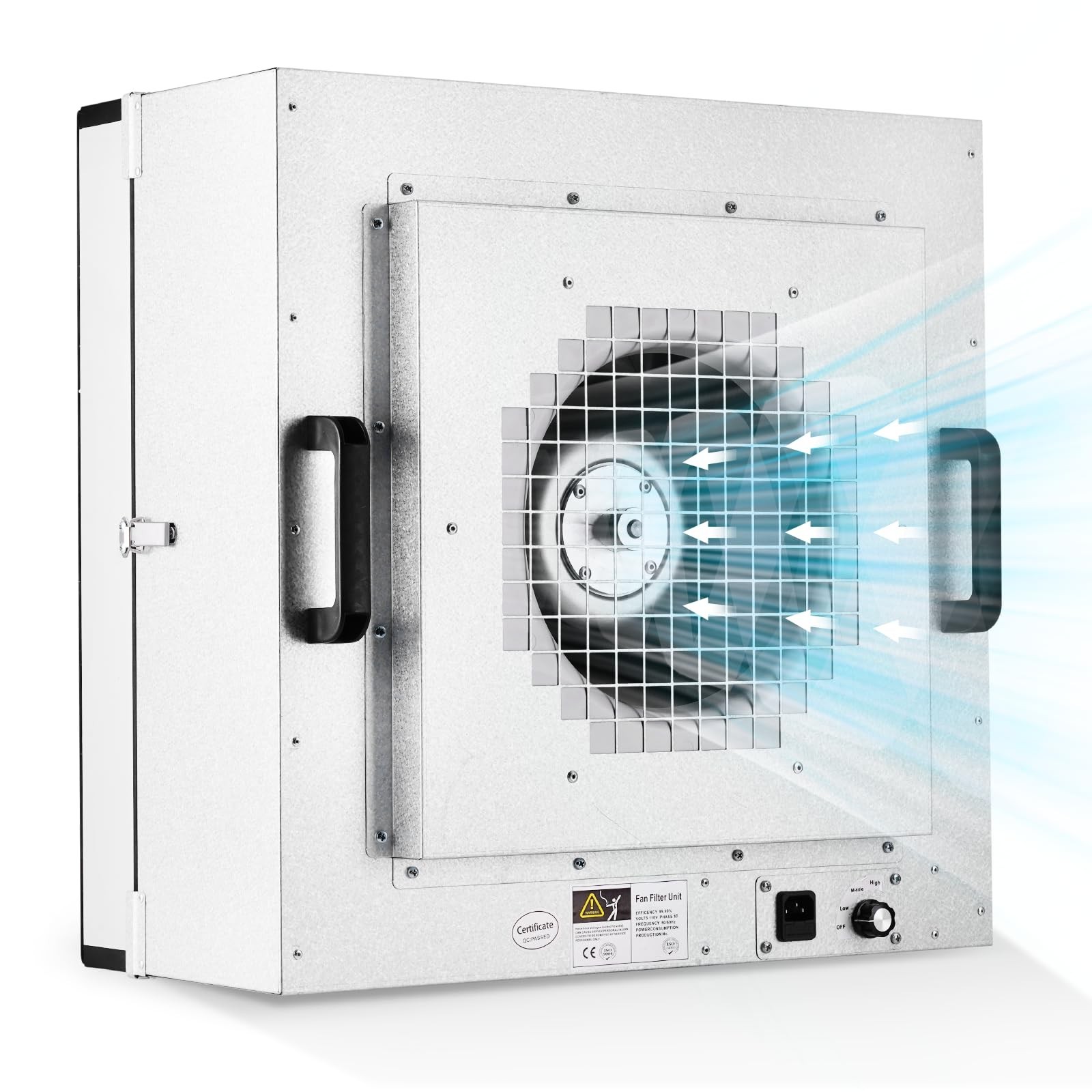 YJINGRUI Laminar Flow Hood, H-14 HEPA Filter with Safety Locks, Class 100/ IS...