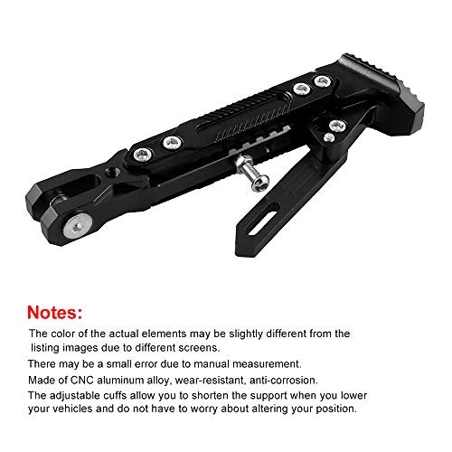 Motorcycle Kickstand Adjustable Tripod Holder Universal Aluminum Motor Black