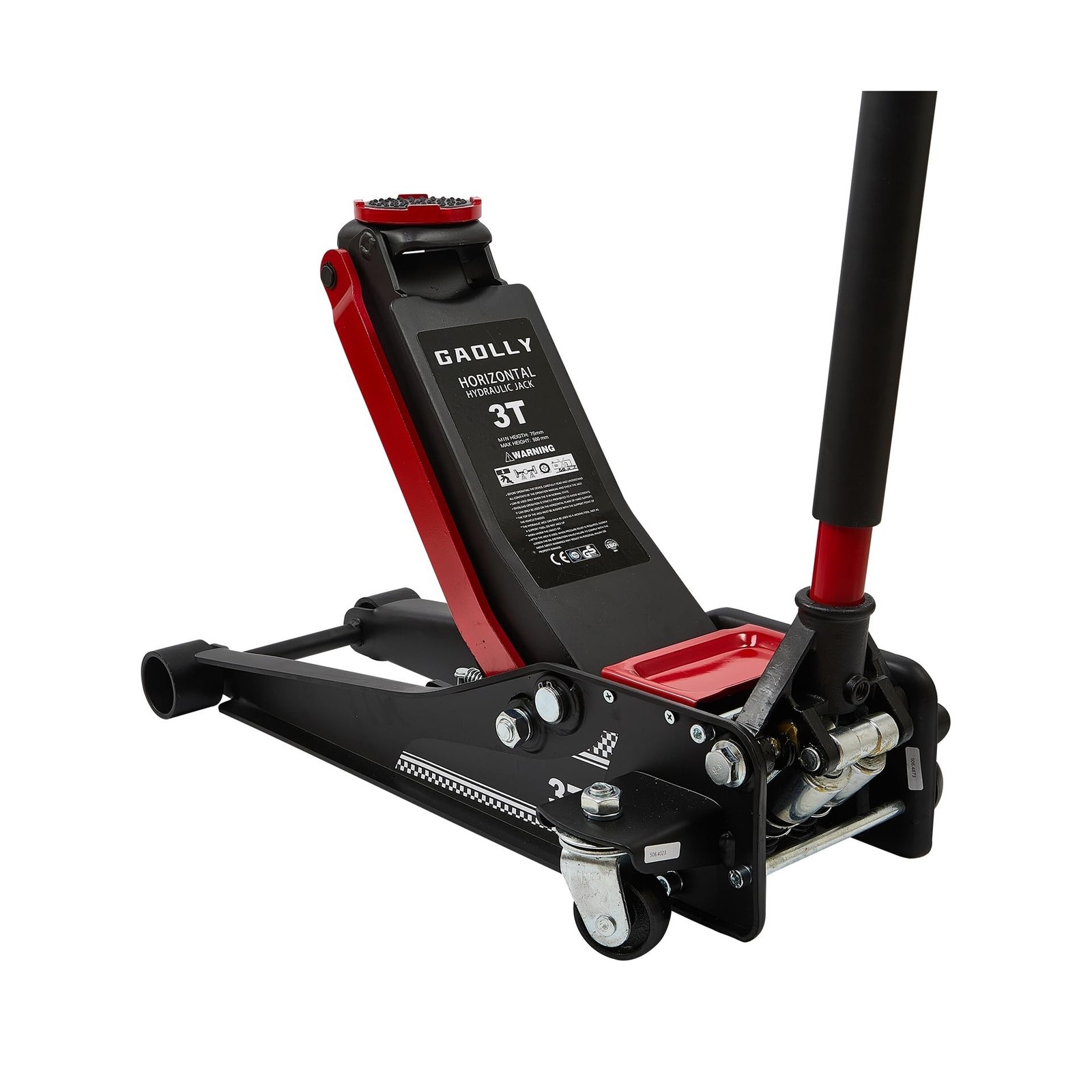 3 Ton (6600 lbs) Low Profile, Heavy-Duty Steel Racing Floor Jack with Dual Pi...