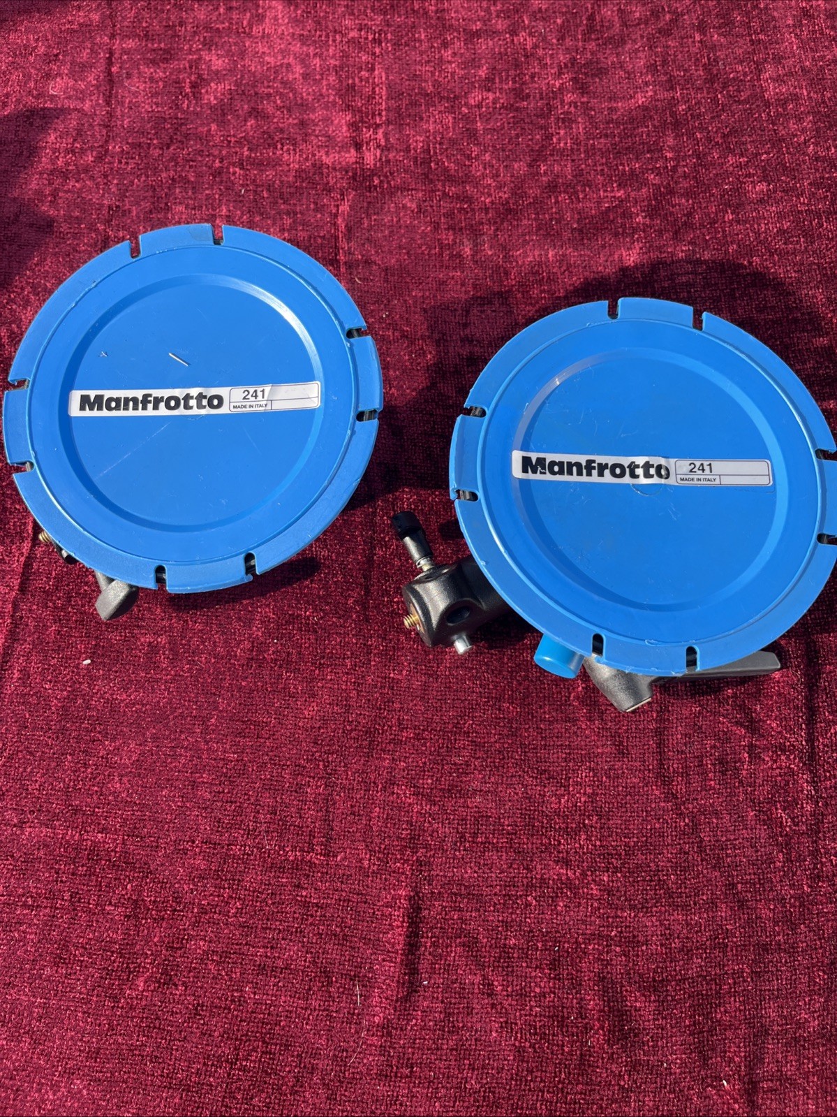 LOT OF 2 Manfrotto 241 SUCTION CUP MOUNT w/ SWIVEL SOCKET