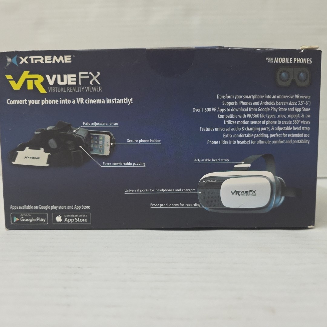 Xtreme VR Vue FX VR Headset Virtual Reality Viewer For iPhone Android 3.5–6”