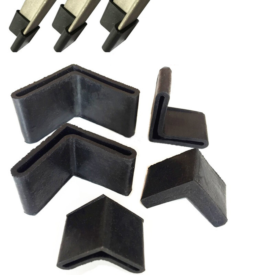 Black Rubber Corner Angle Feet Pipe Tubing End Cover Caps 25mm 30mm 35mm 40 50mm