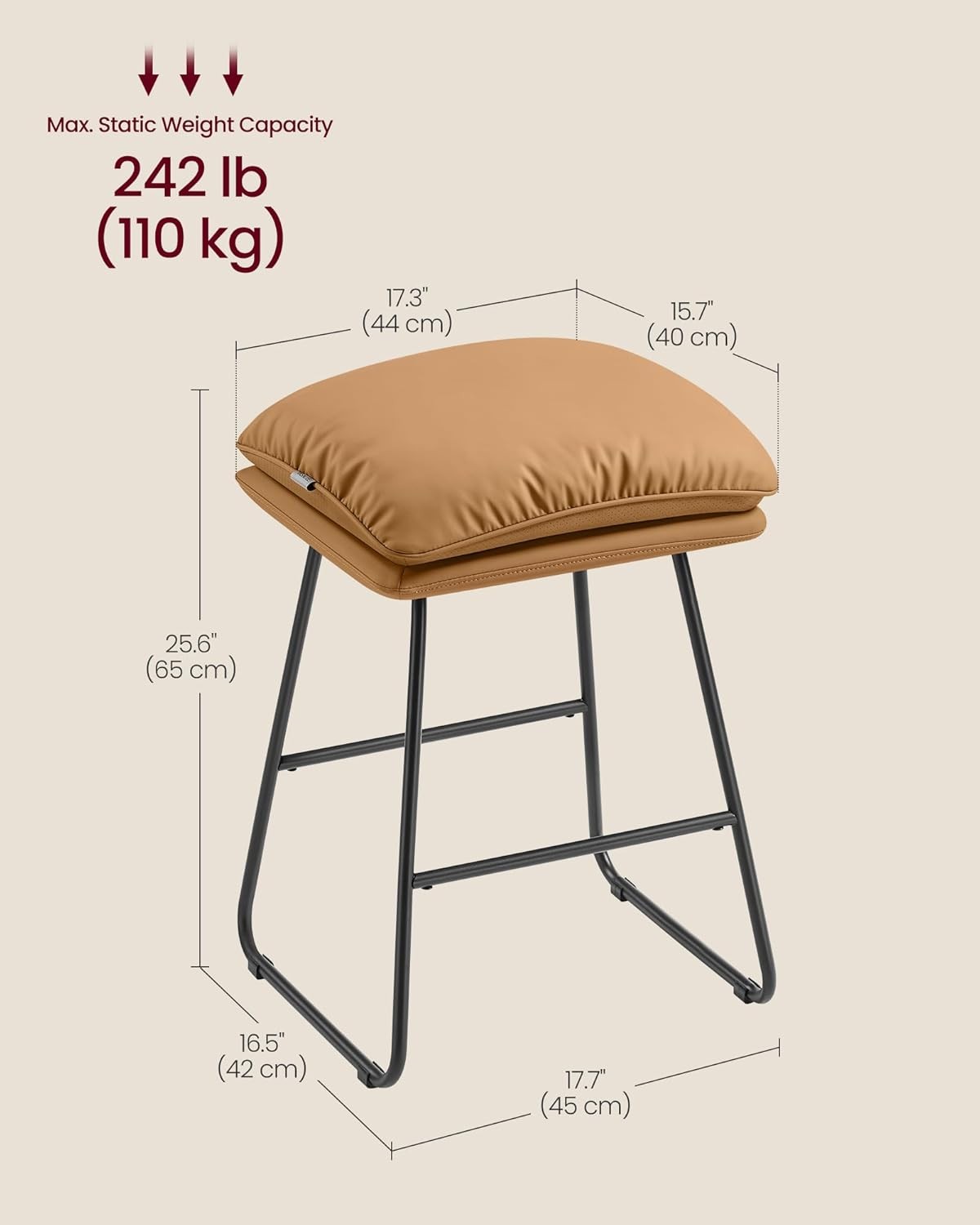 Bar Stools Set of 2 Counter Height Bar Stools Leather Counter Stools Barstools