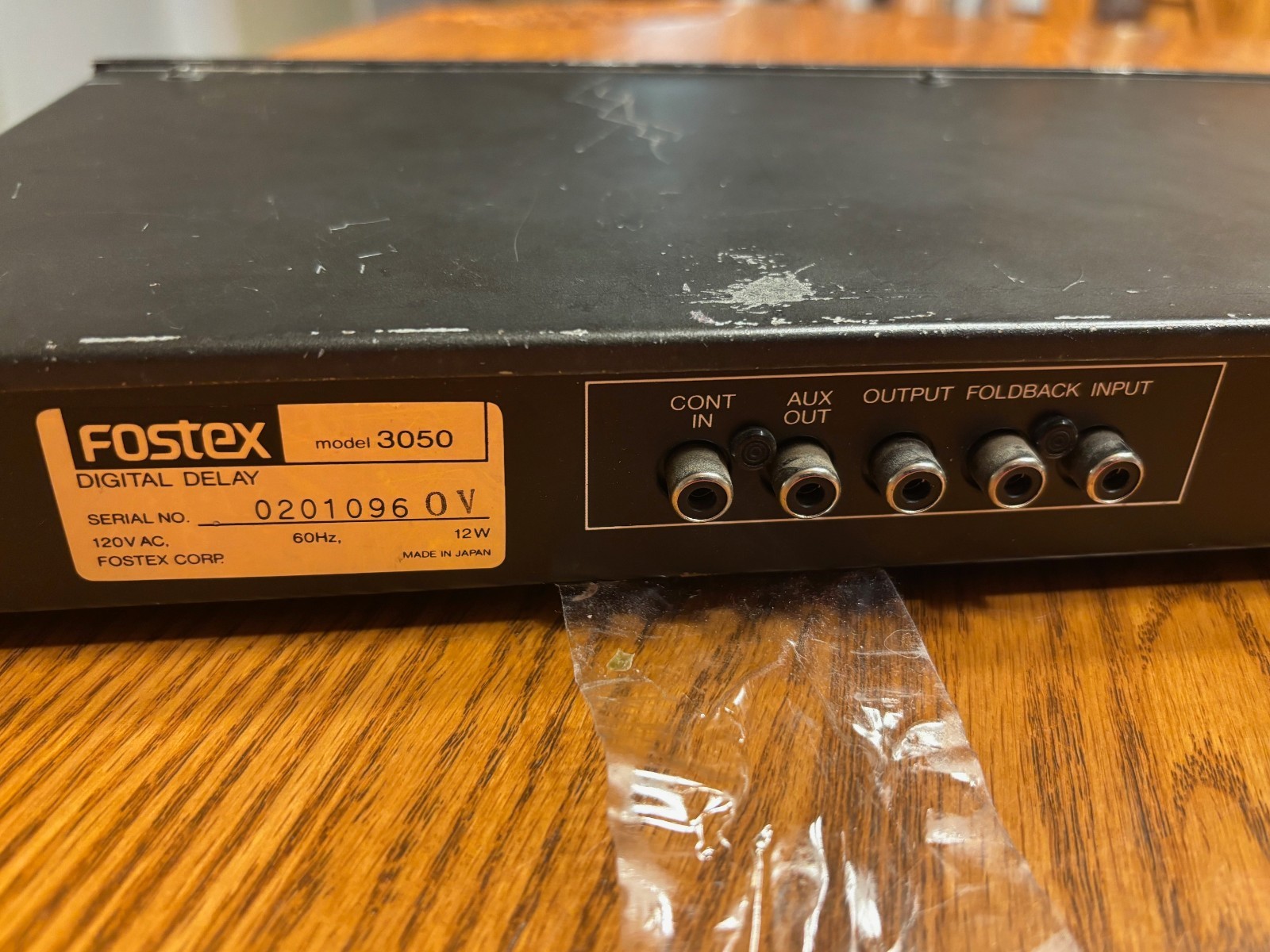 Fostex Model 3050 Digital Delay Effect Processor Rackmount - Vintage