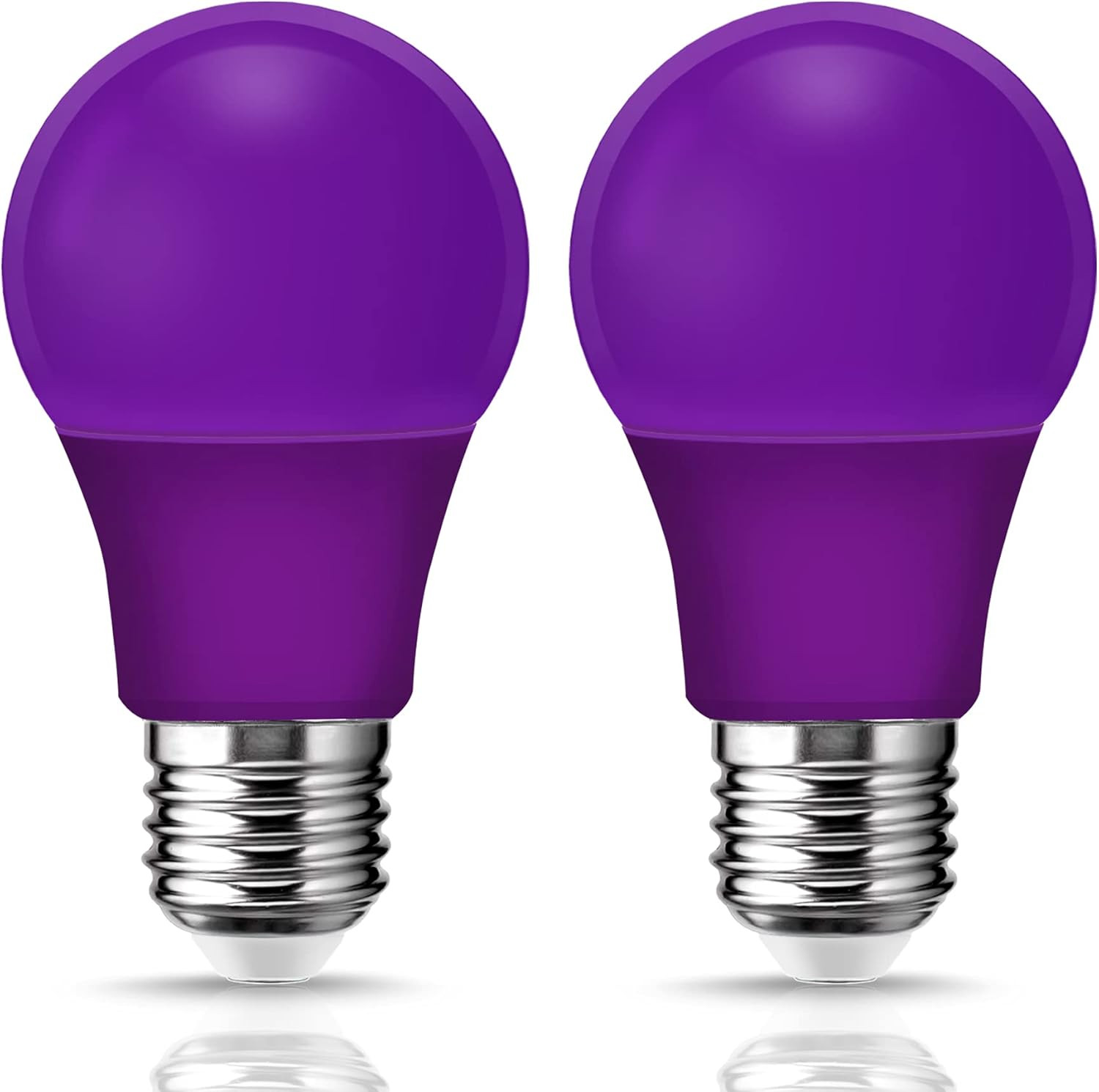 Purple Light Bulbs, 9W LED A19 Lamps 60W Equivalent, Halloween Light Bulbs, E26