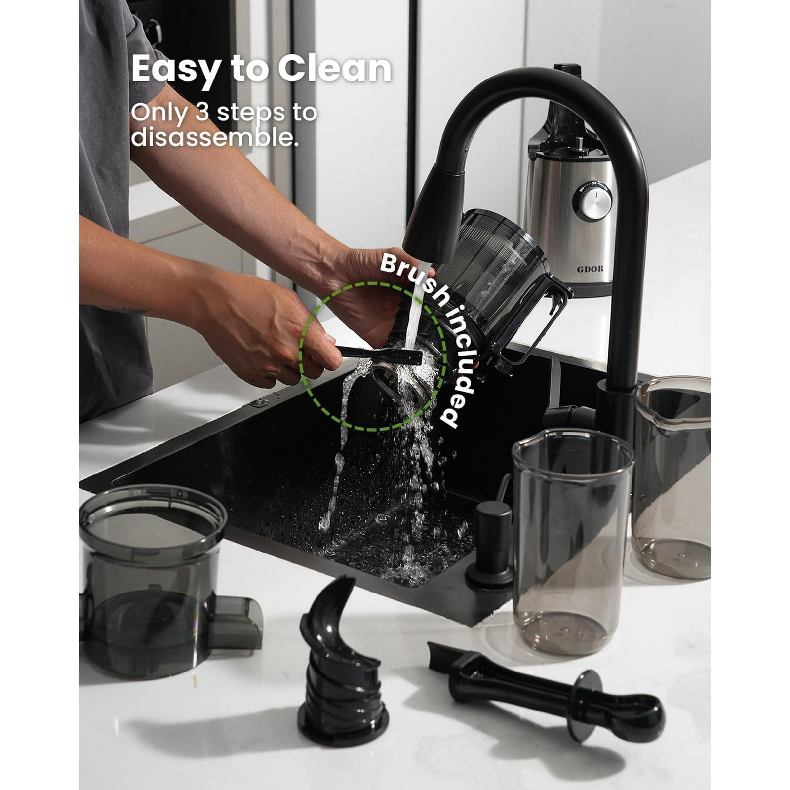 Juicer Machines with 41oz Large Feed Chute, Cold Press Juicer Vegetable & Fruits