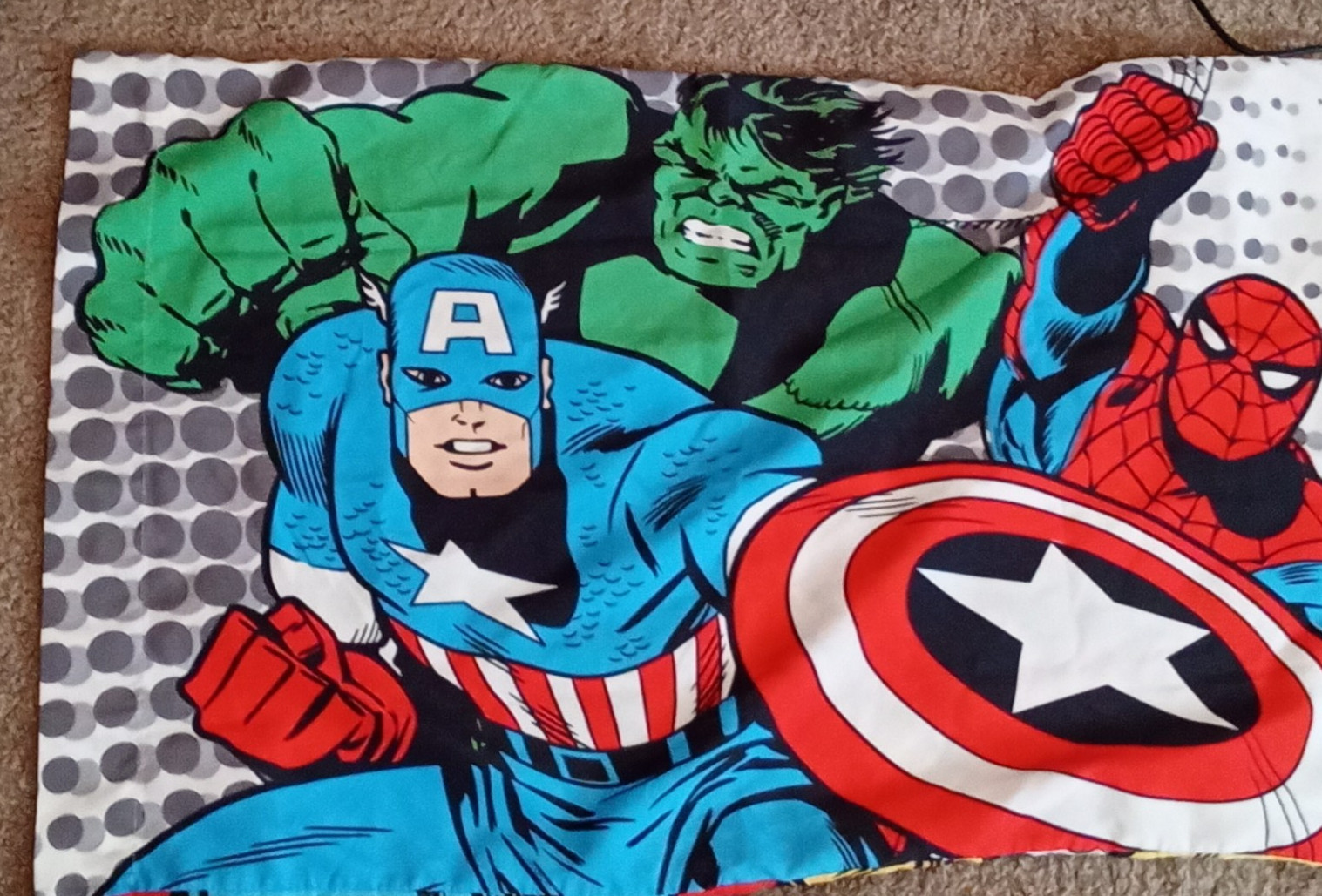 Marvel Comics Superhero Standard Size Pillowcase set of 2