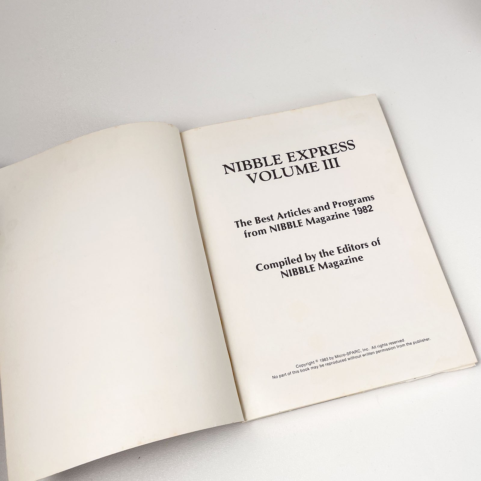 1983 Nibble Express Volume III - Best of 1982 Articles & Programs for Apple II
