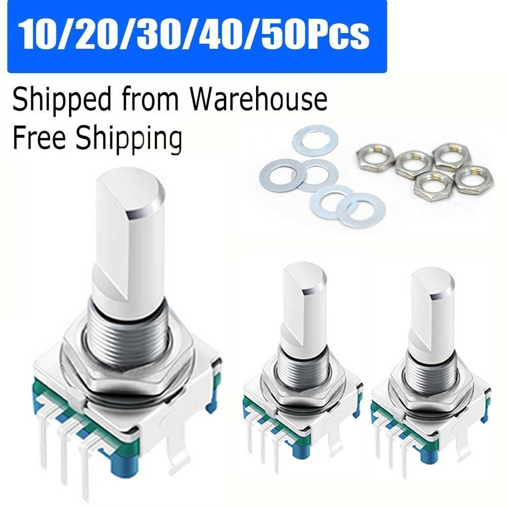 10/20/30/40/50x Rotary encoder with switch EC11 Audio digital potentiometer 20mm