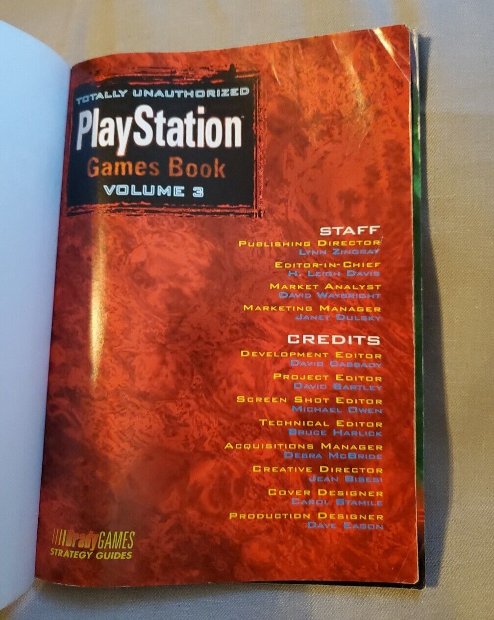 PlayStation Brady Strategy Guide Magazine Book Vol 3 Mortal Combat (1999)