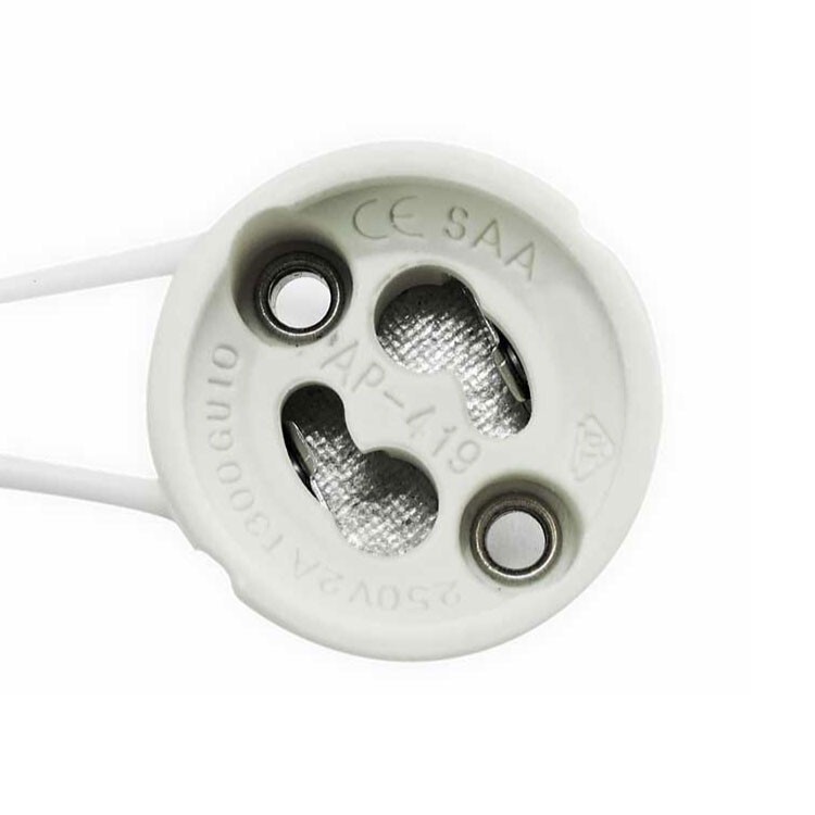 10 PCS - Wire Connection Socket Holder for GU10 LED Light or Hologen Light Bulb