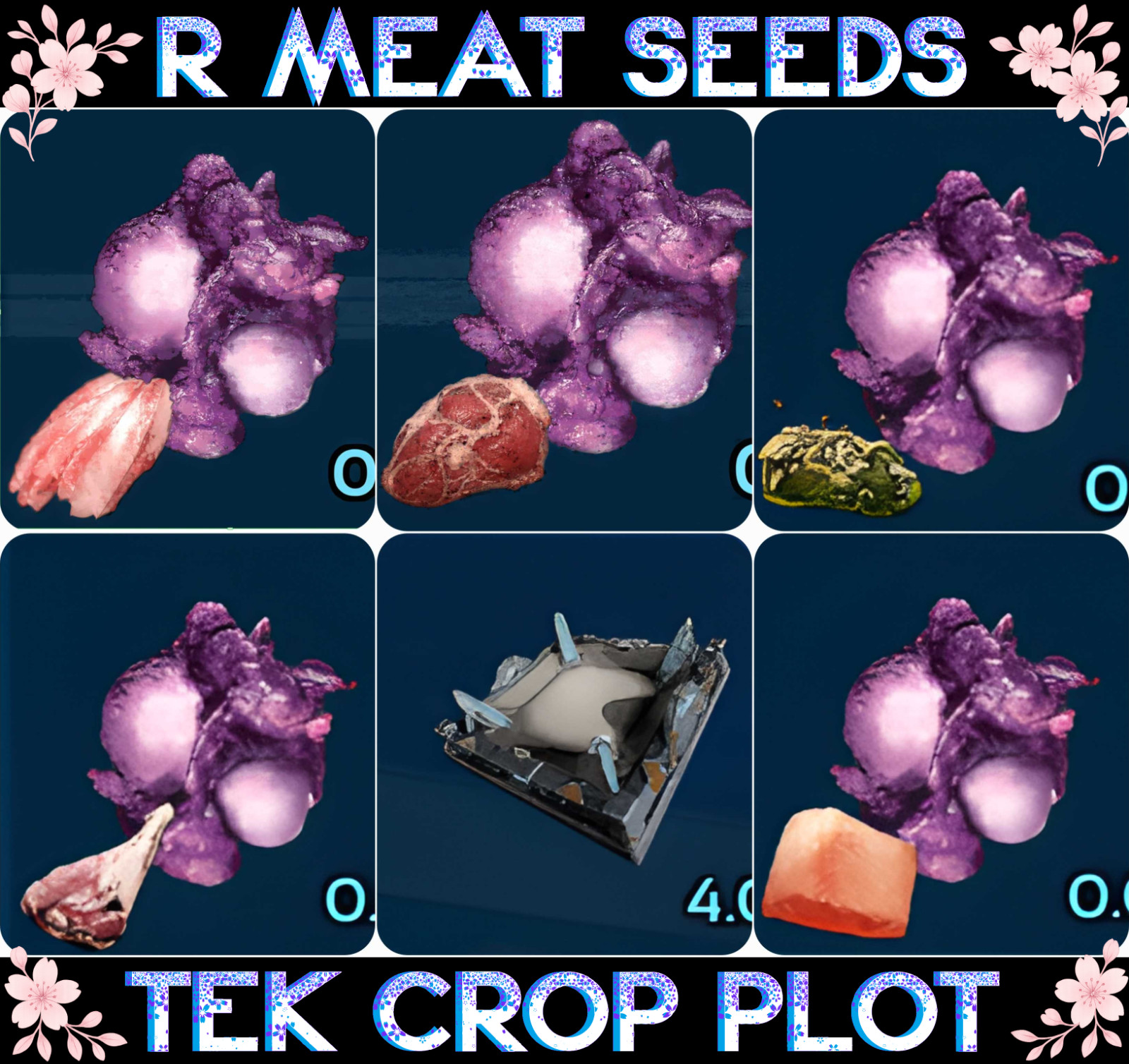 R Meat Seeds ARK🌸 Survival Ascended ASA PVE R1-R5/Raw Fish/Spoiled/Prime/Plant
