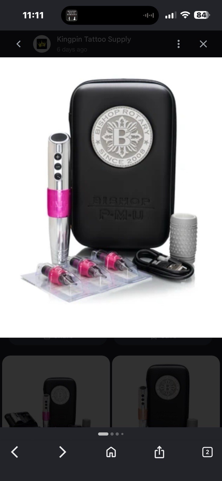 Bishop PMU Wand Permanent Makeup Tattoo Machine for PMU, White